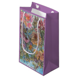Boho Chic Flower Garden Aquarellbilder Kleine Geschenktüte
