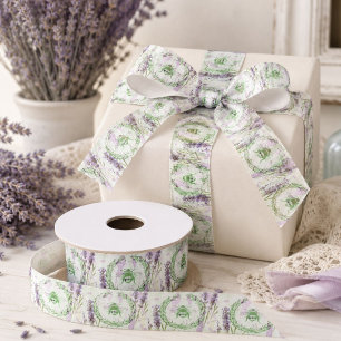 Boho-Chic-Französisches-Land-Lavendel-Vintage-Bien Satinband