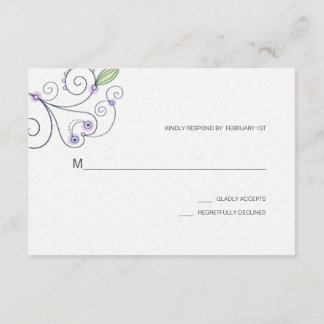 BOHO Chic Garden Hochzeit Lila UAWG RSVP Karte
