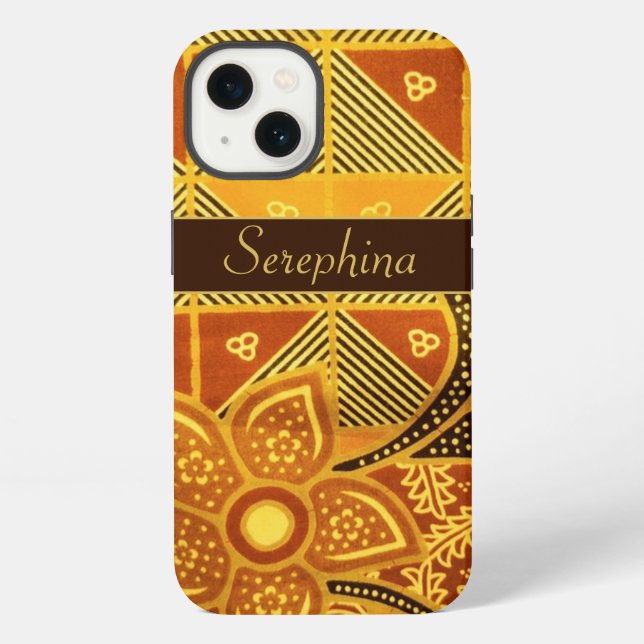 Boho Chic Gelbes Blumenmuster  Case-Mate iPhone Hülle (Rückseite)