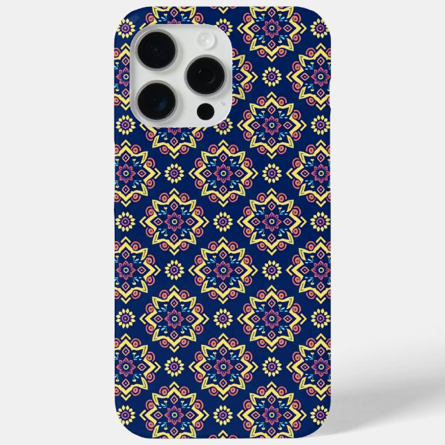 Boho Chic Geometric Floral Pattern Case-Mate iPhone Hülle (Rückseite)