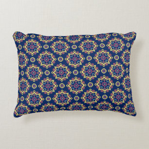 Boho Chic Geometric Floral Pattern Dekokissen