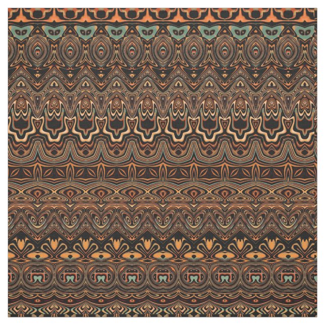 Boho Chic Gold Brown Muster Stoff (Muster)