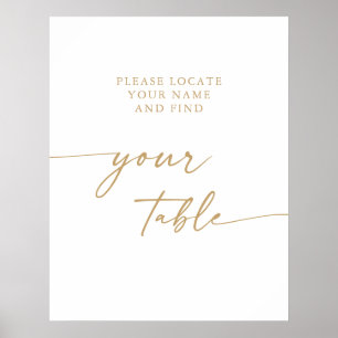 Boho Chic Gold und Weiß Hochzeit Finden Sie Ihren Poster