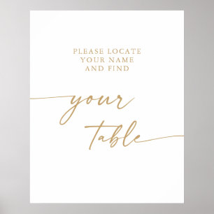 Boho Chic Gold und Weiß Hochzeit Finden Sie Ihren  Poster