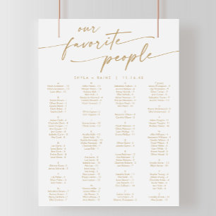 Boho Chic Gold und White Printable Seekarte Poster