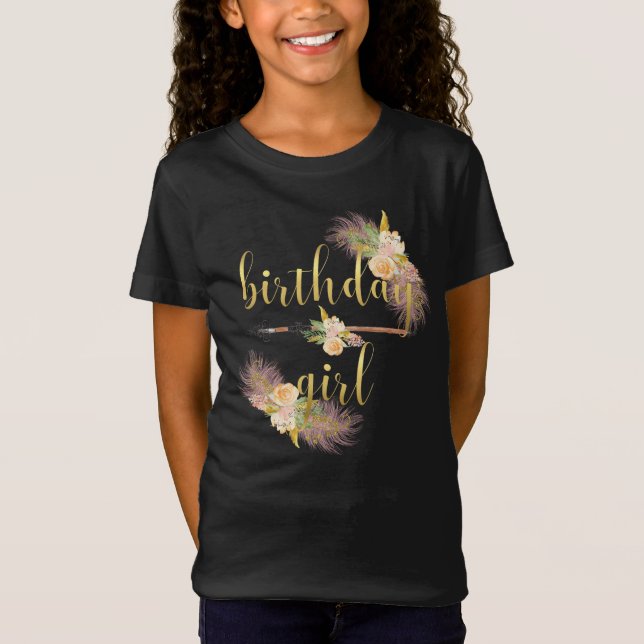Boho Chic-goldenes T-Shirt (Vorderseite)