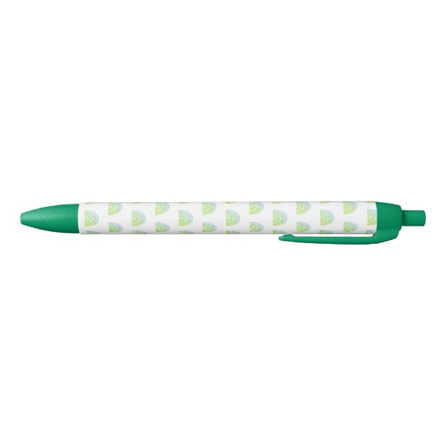 Boho Chic Green Rainbow Pattern Kugelschreiber (Unterseite)