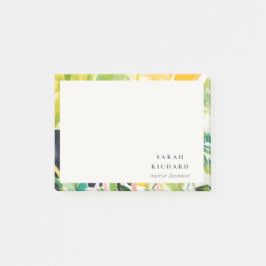 Boho Chic Green Tropical Leafy Foliage Botanical Post-it Klebezettel