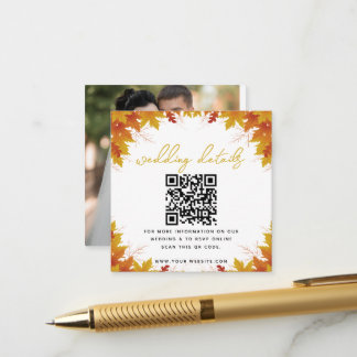 Boho Chic Hochzeit im Herbst Begleitkarte