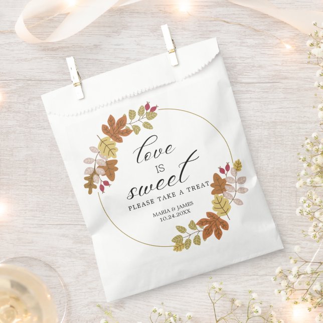 Boho Chic Hochzeit im Herbst Geschenktütchen (Ausgeschnitten)