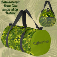 Boho Chic Kaleidoscope Green Ferns