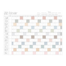Boho Chic Large 2024 Wall Calendar (Horizontal)
