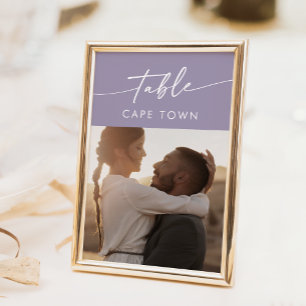 Boho Chic Lavender Lila Foto Tischnummern