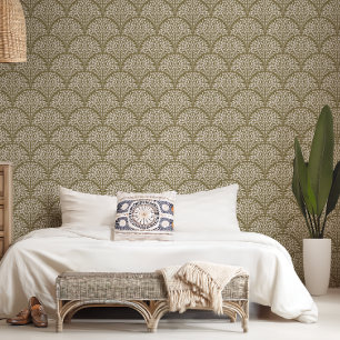 Boho Chic Leaf Scallop Tapete