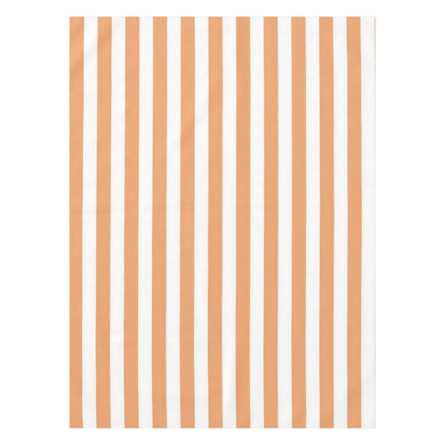 Boho Chic Lebendige Orange Streifen Frühling & Som Tischdecke (Vorderseite)