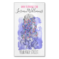 Boho Chic Lila Bridge Friseur Wasserfarben