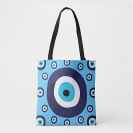Boho Chic Lucky Griechisches Evil Eye Blau und Wei