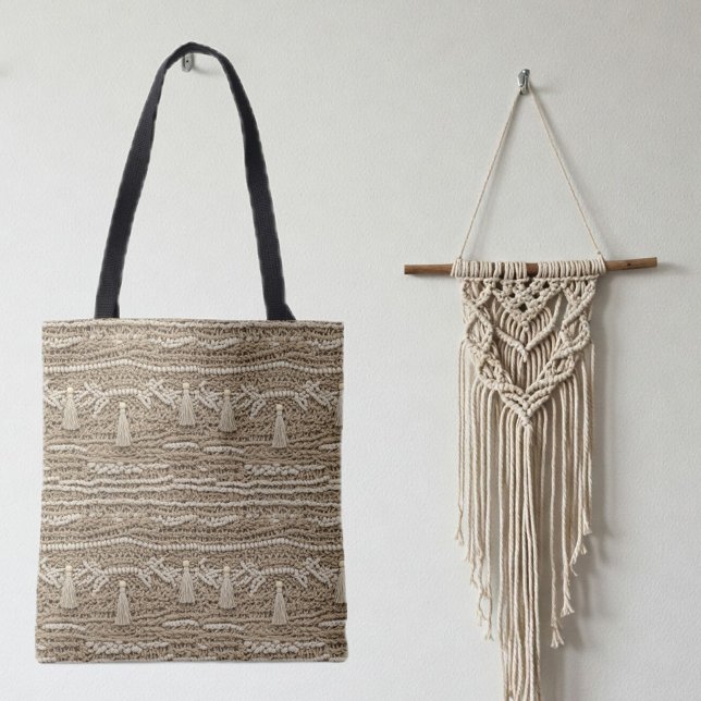 Boho Chic Macrame Style Handbag – Earth Tones (Von Creator hochgeladen)