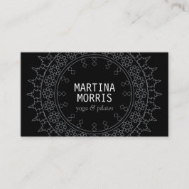 Boho Chic Mandala Black/Gray Visitenkarte