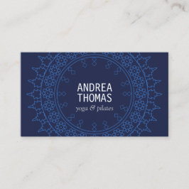 Boho Chic Mandala Blue/Blue Visitenkarte