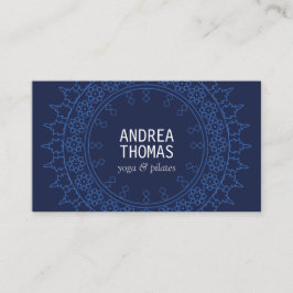Boho Chic Mandala Blue/Blue Visitenkarte