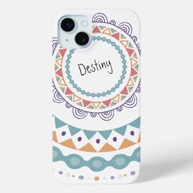 Boho Chic Mandala Design Case-Mate iPhone Hülle (Rückseite)