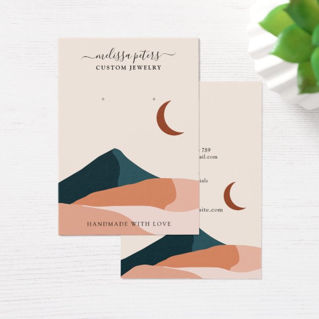 Boho Chic Minimal Earring Juwelier Display Card (Schreibtisch)