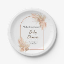 Boho Chic Minimalistisch Baby Duschpapier Teller