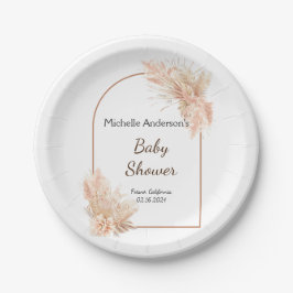 Boho Chic Minimalistisch Baby Duschpapier Teller