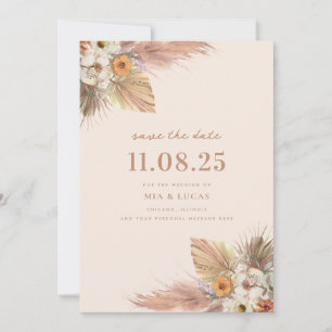 Boho Chic Minimalistisch Wedding speichern das Dat Save The Date