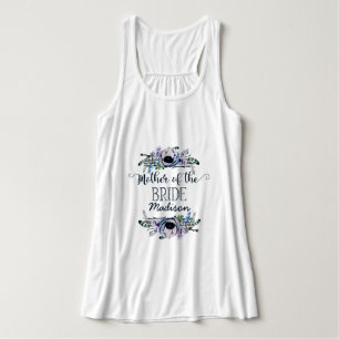 Boho Chic Mint & Navy Blumenmutter der Braut Tank Top