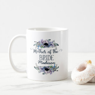 Boho Chic Mint & Navy Blumenmutter der Braut Tasse