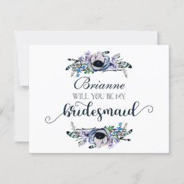Boho Chic Mint & Navy werden Sie meine Bridesmaid Einladung