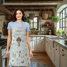 Boho Chic mit Pfeilen in weichem Beige und Braun Schürze