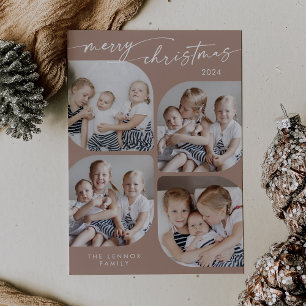 Boho Chic Neutral Family Multi Foto Weihnachten