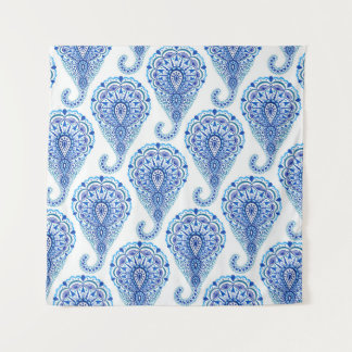 Boho Chic Paisley Seamless Oriental Wandteppich