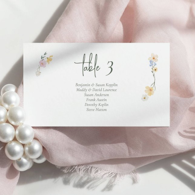 Boho chic Pastel Blume Hochzeit Platzkarten (Von Creator hochgeladen)