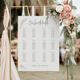 Boho Chic Pastel Blume Hochzeitssitzkarten