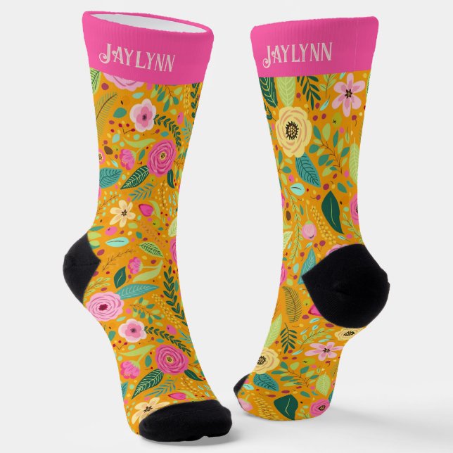 Boho Chic Personalisierte Socken (Gewinkelt)