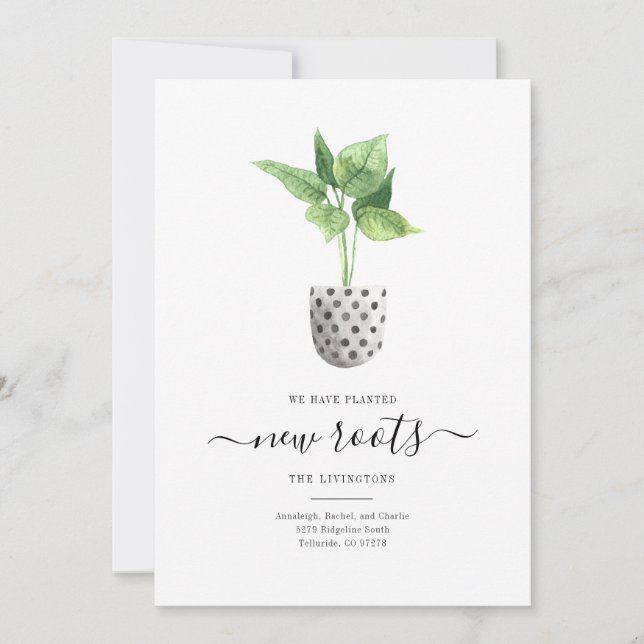 Boho Chic-Pflanze Wir haben uns bewegende Ankündig (Vorderseite)