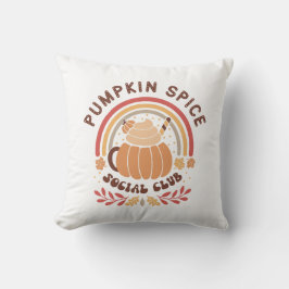 Boho Chic Pumpkin Spice Social Club Kissen