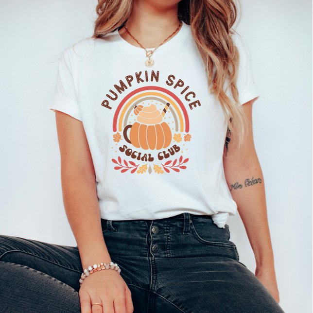 Boho Chic Pumpkin Spice Social Club  T-Shirt (Von Creator hochgeladen)