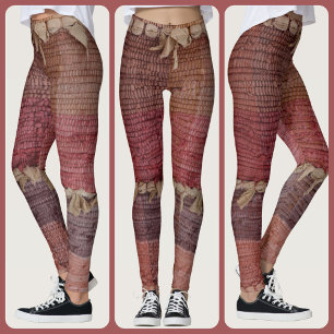 Boho Chic Rag Rug Sinti und Roma Multi Color Leggings