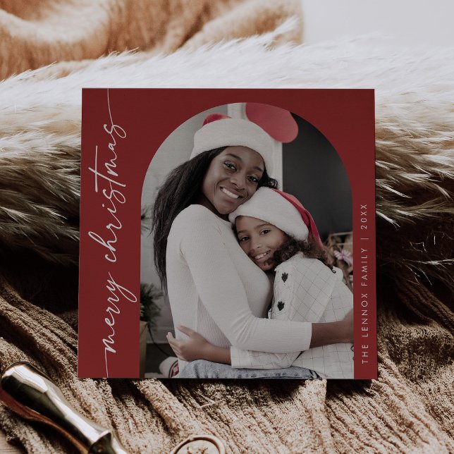 Boho Chic Red Foto Einzigartig Frohe Weihnachten (Von Creator hochgeladen)