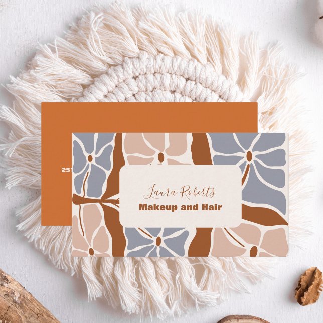 Boho Chic Retro Floral Visitenkarte (Von Creator hochgeladen)