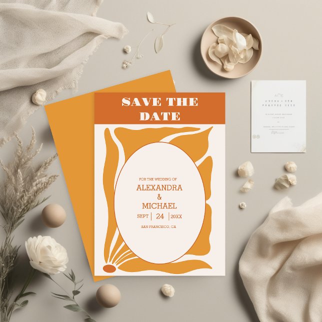 Boho Chic Retro Floral Wedding Save The Date (Von Creator hochgeladen)