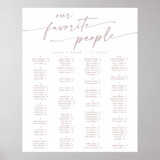 Boho Chic rosa Hochzeitsplan Druckbar Poster