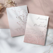 Boho Chic Rose Gold Botanische Hochzeit
