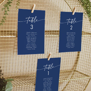 Boho Chic Royal Blue Hanging Seating Chart Einladung